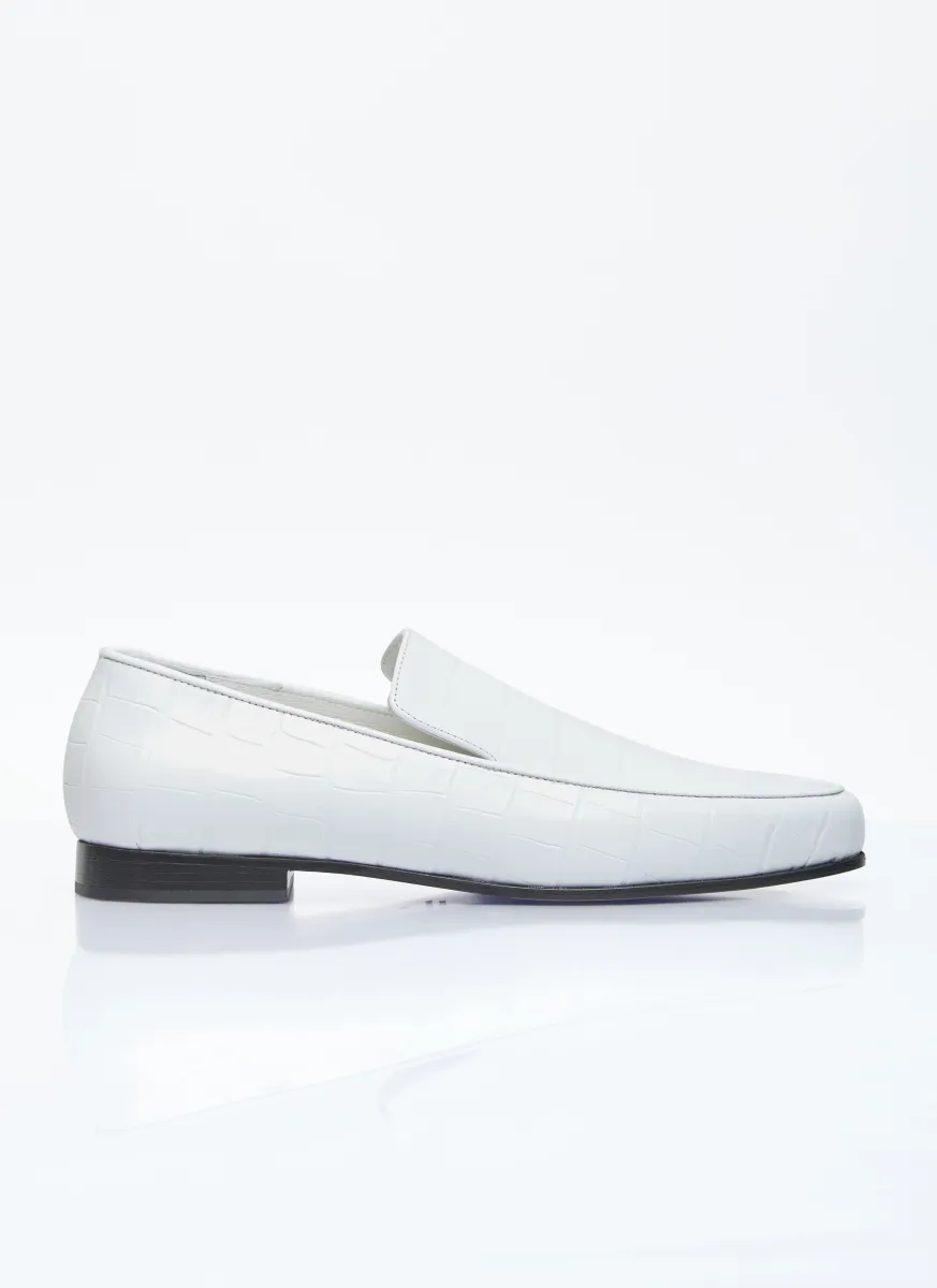 Croco Oval Loafers