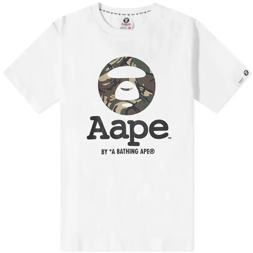 AAPE Green Camo Moon Face T-Shirt