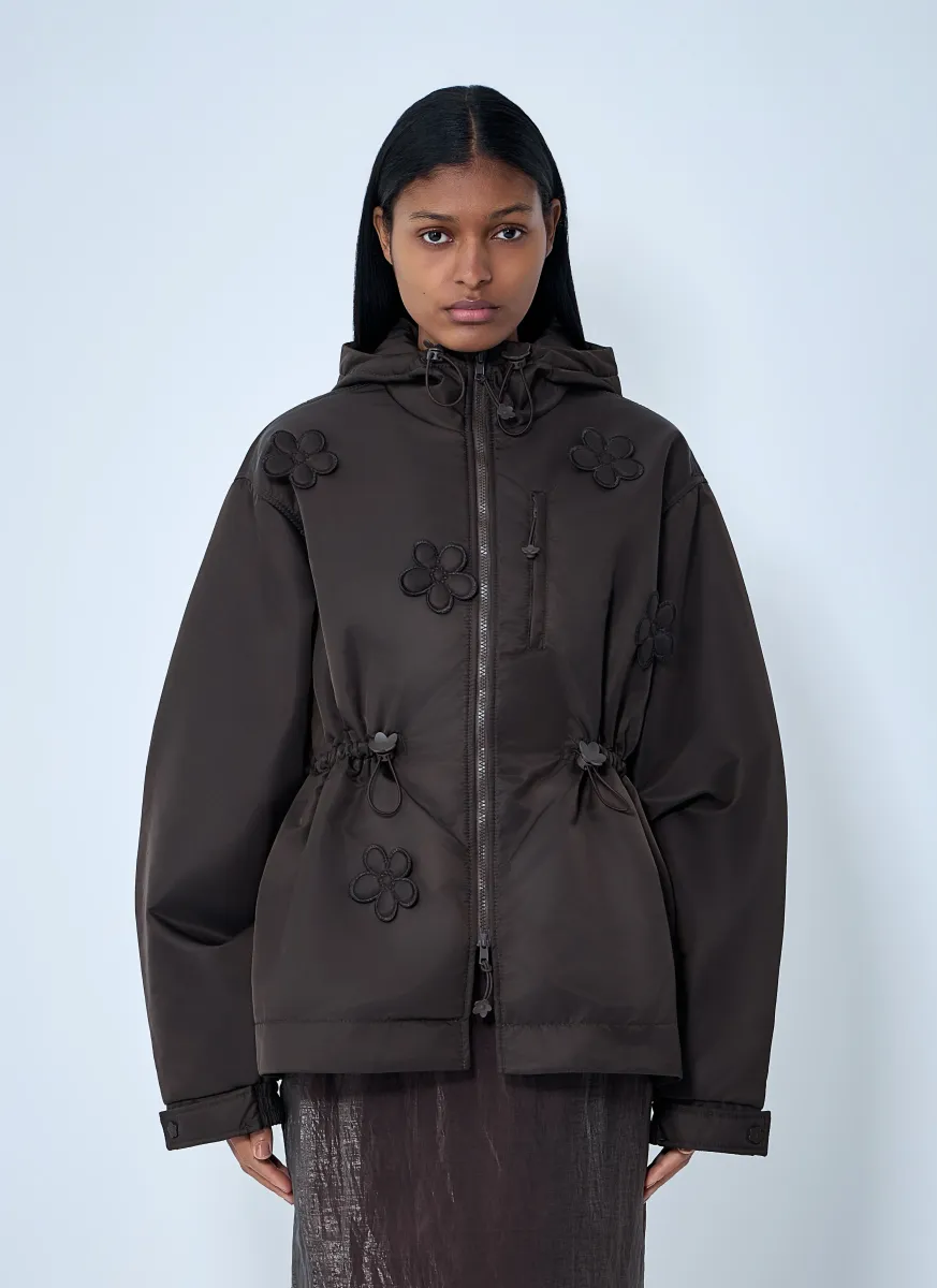 Embroidered Hooded Jacket