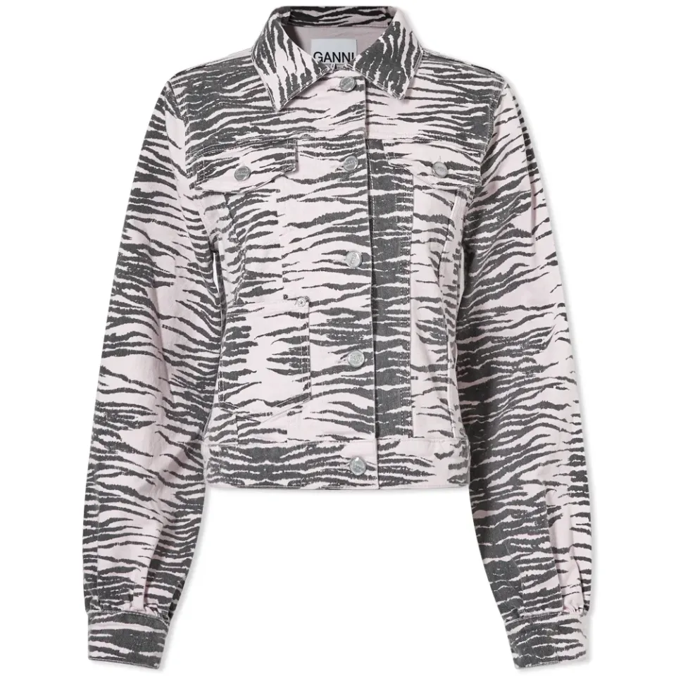 Zebra Print Denim Jacket