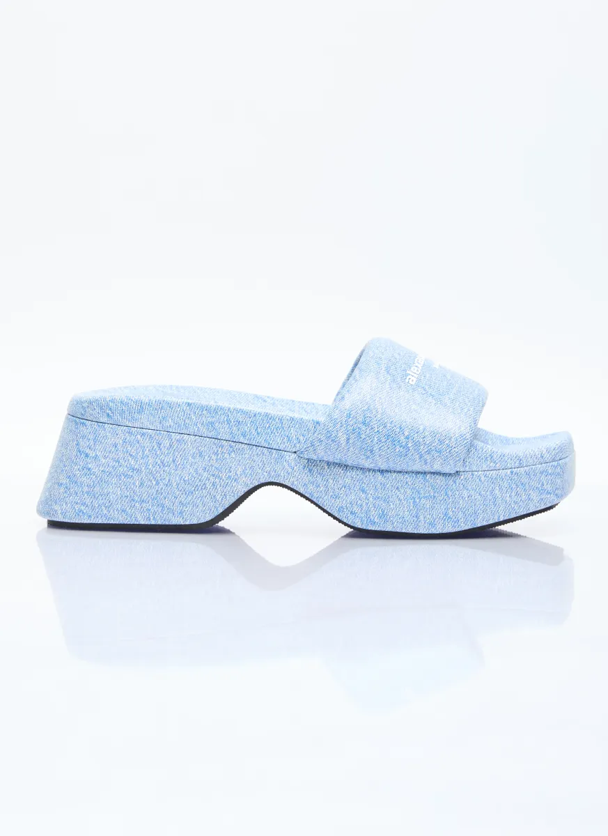 Trompe L'oeil Denim Float Slides