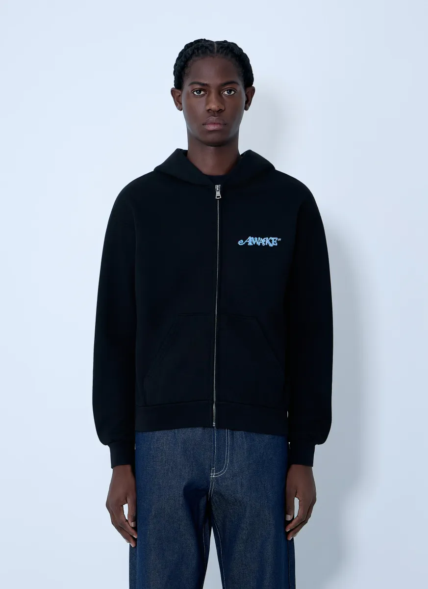 Logo Motif Hooded Sweatshirt