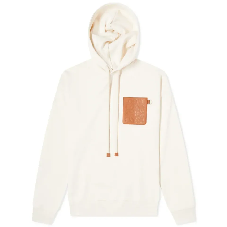 Anagram Leather Patch Hoodie