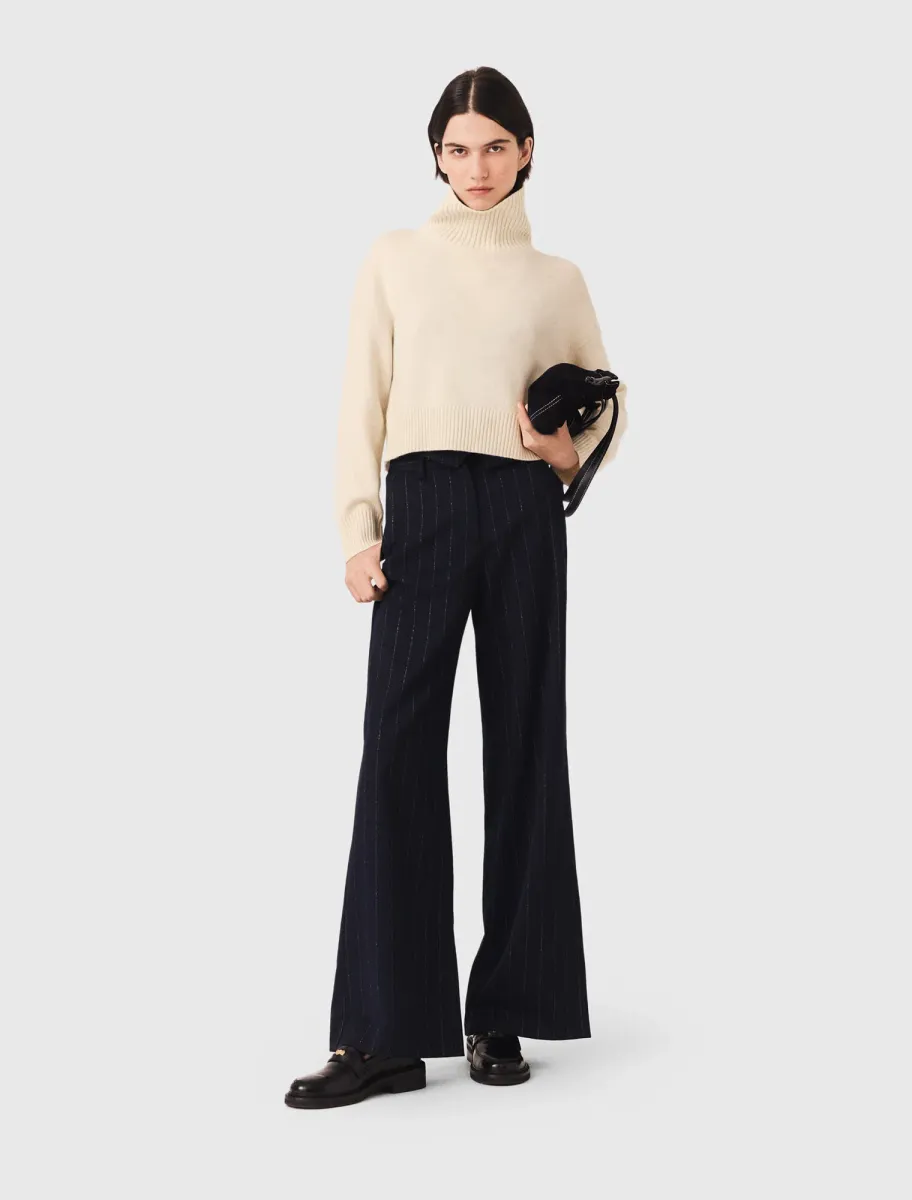 High-neck cashmere jumper