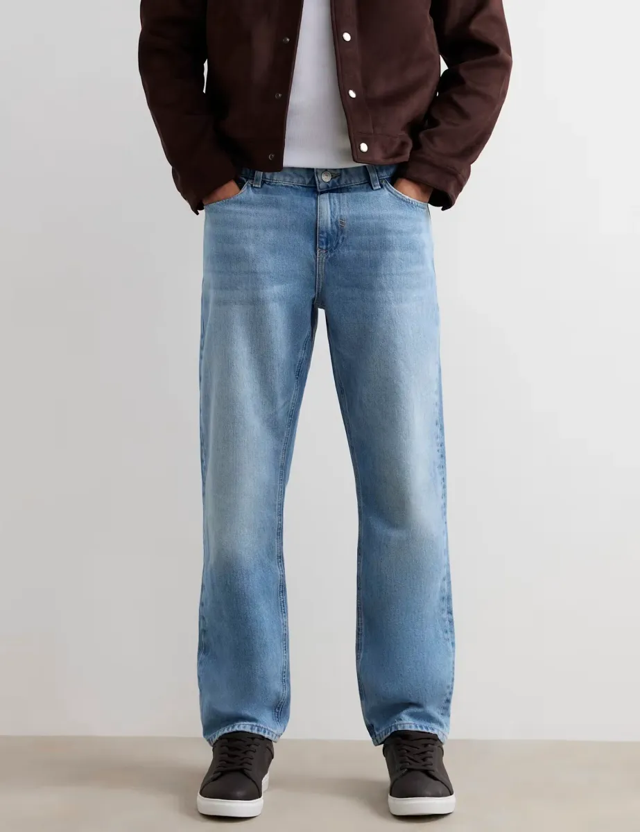Straight Fit Pure Cotton Jeans