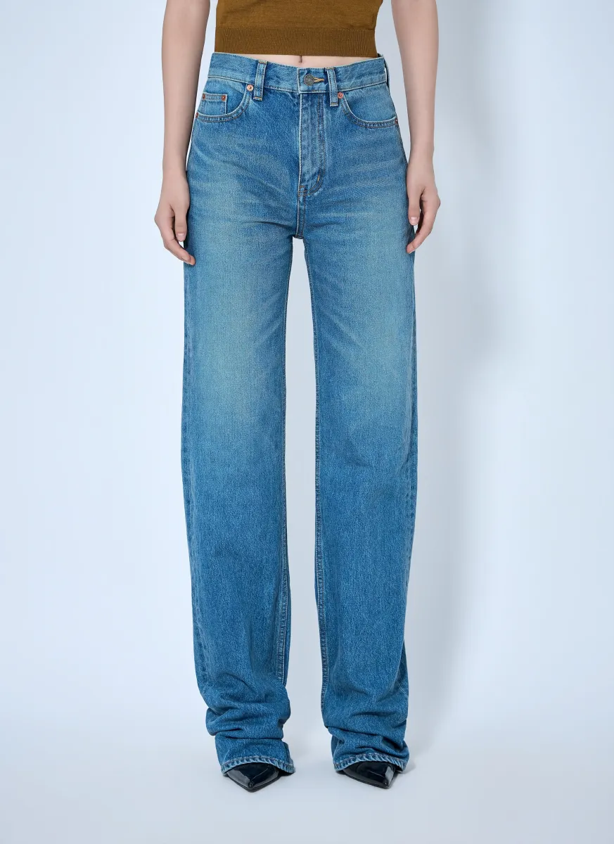 Flared High-Waisted Five-Pocket Jeans