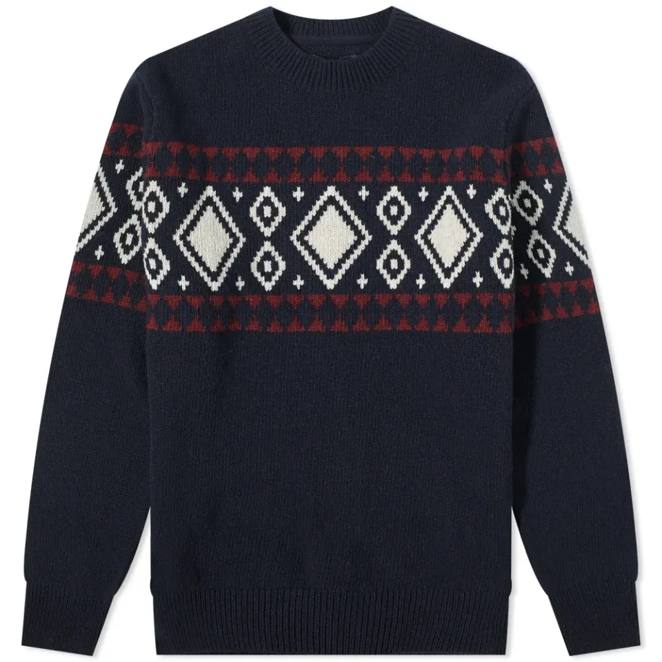 Essential Diamond Crew Knit
