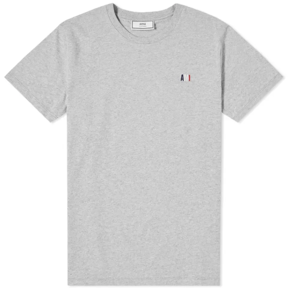 AMI Small Tricolour Logo Tee
