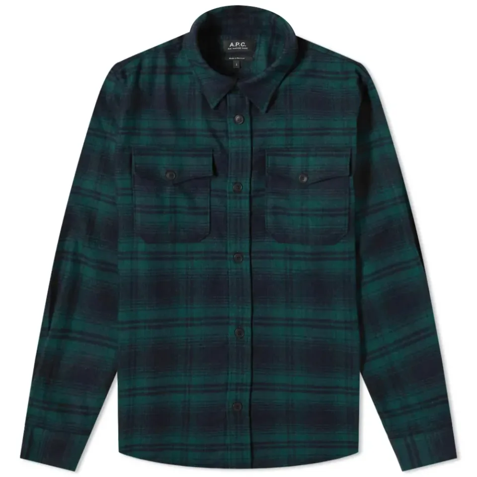 A.P.C. Leo Wool Check Overshirt