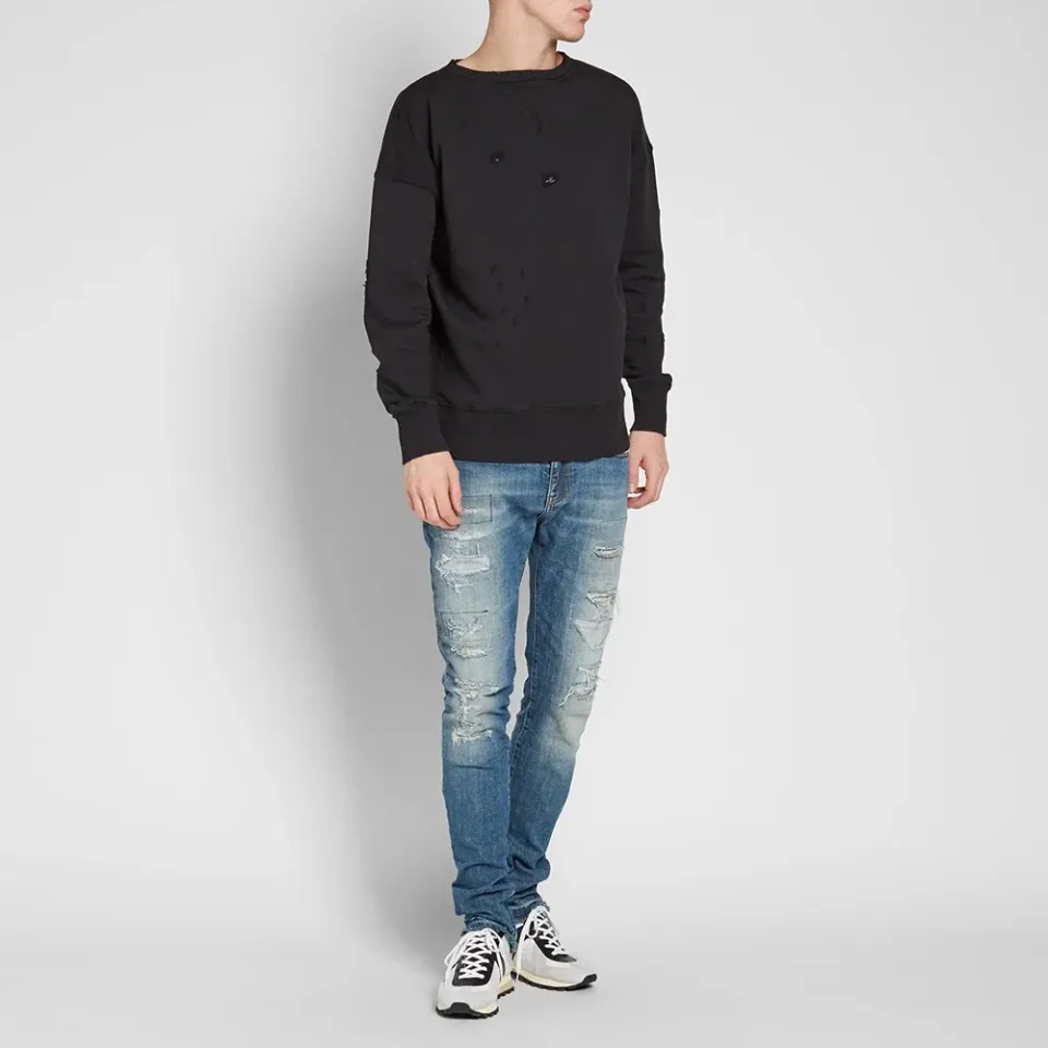 Distressed Raglan Sweat