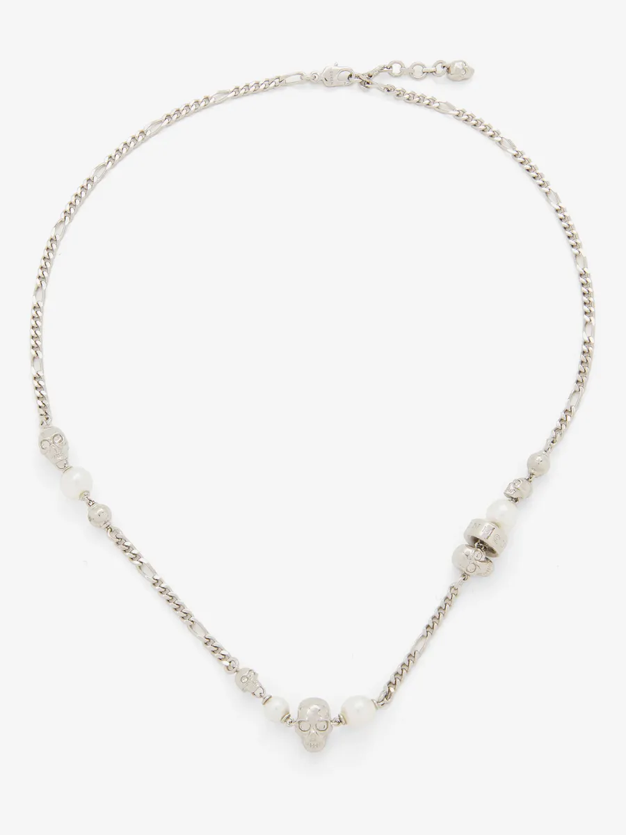 Skull and Pearl Necklace