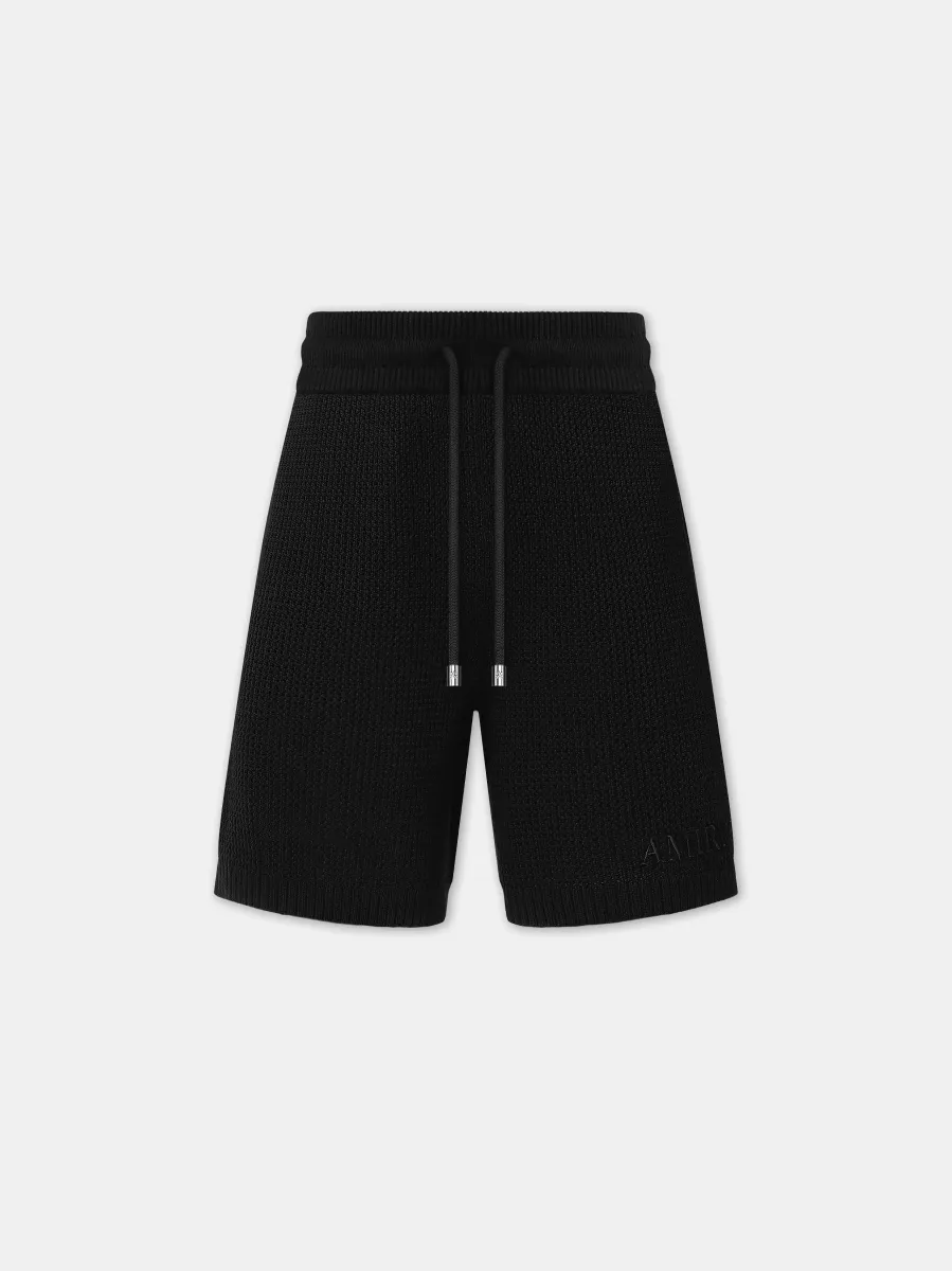CROCHET MESH SHORT - Black