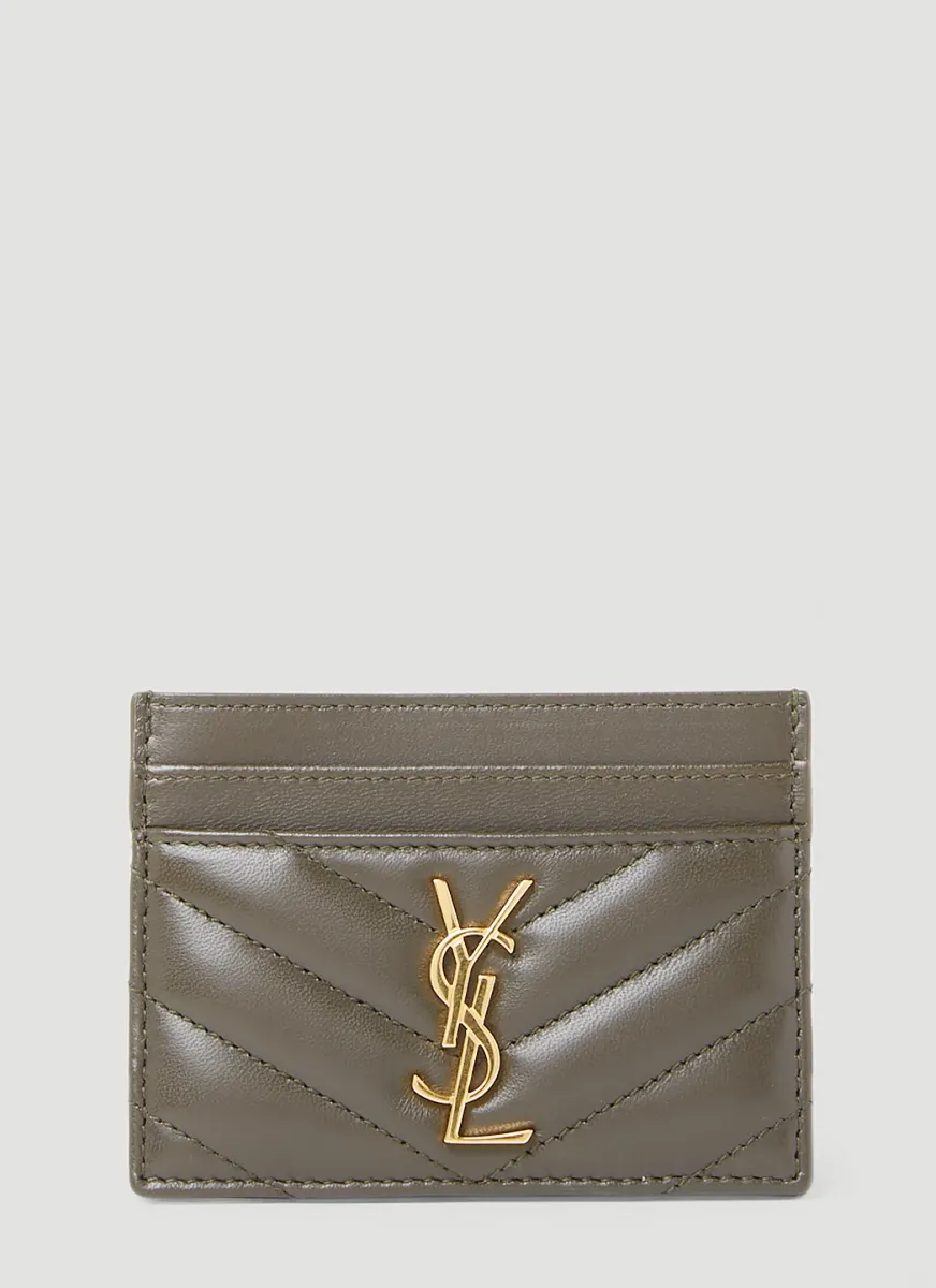 Quilted Logo Plaque Cardholder