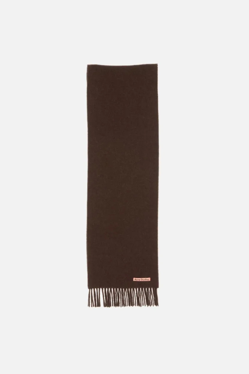 Fringe wool scarf - skinny