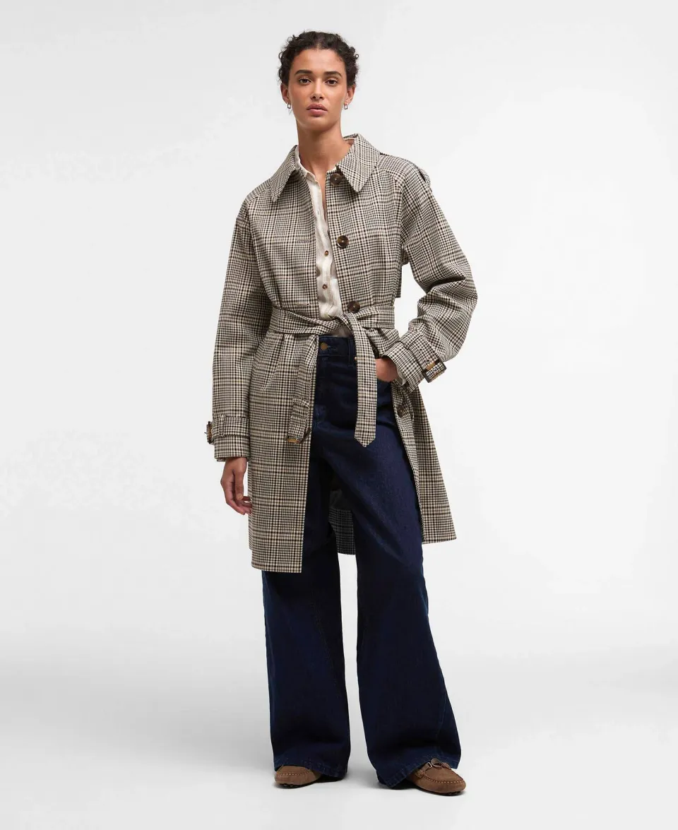 Maia Check Showerproof Trench Coat
