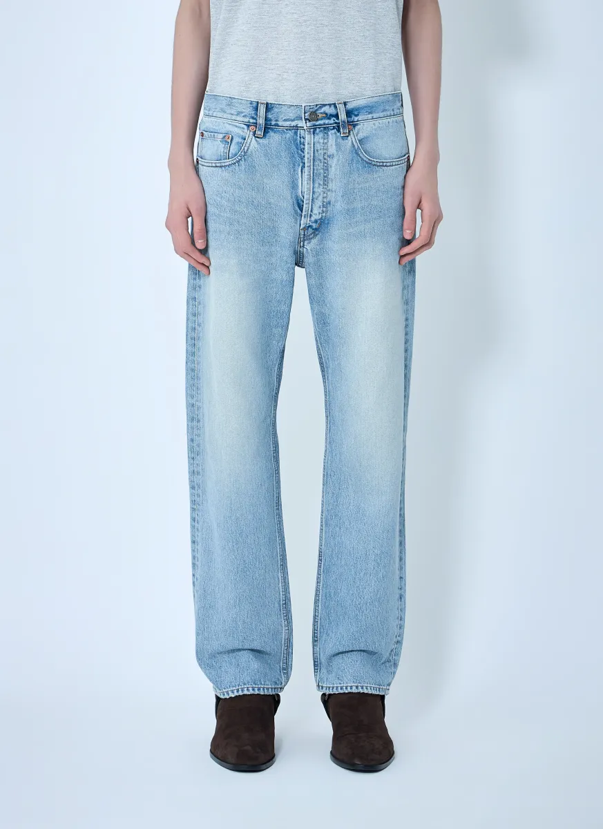 Loose Straight Mid-Rise Jeans
