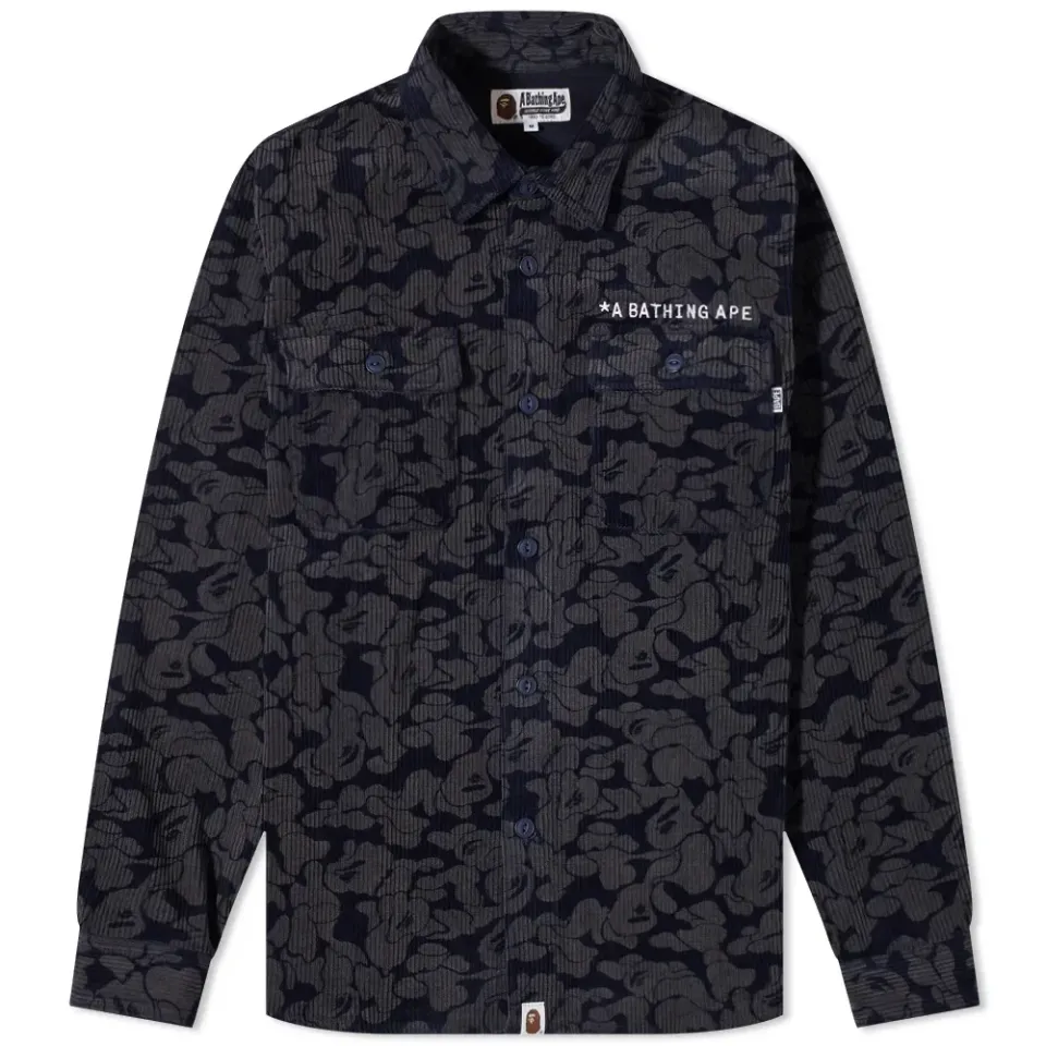 Solid Camo Corduroy Work Shirt