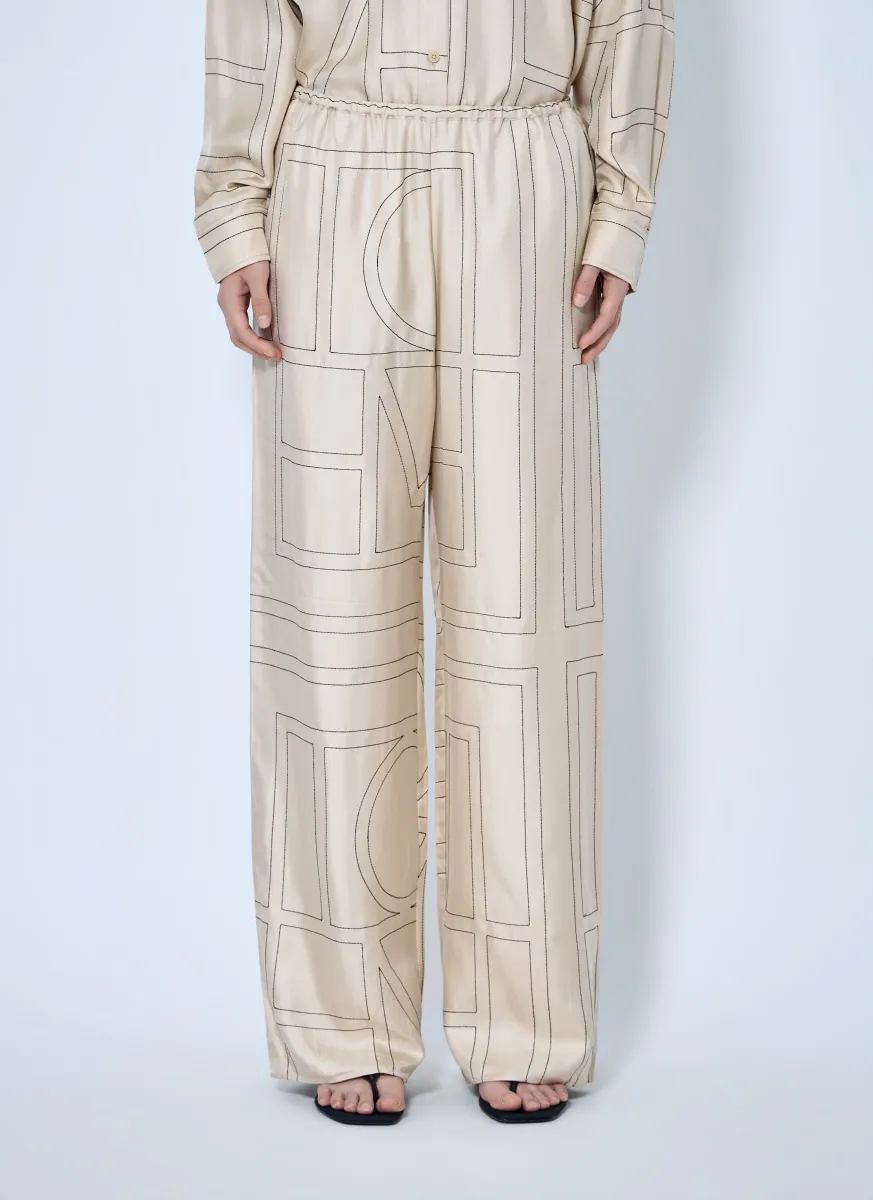 Monogram Silk Pj Pants