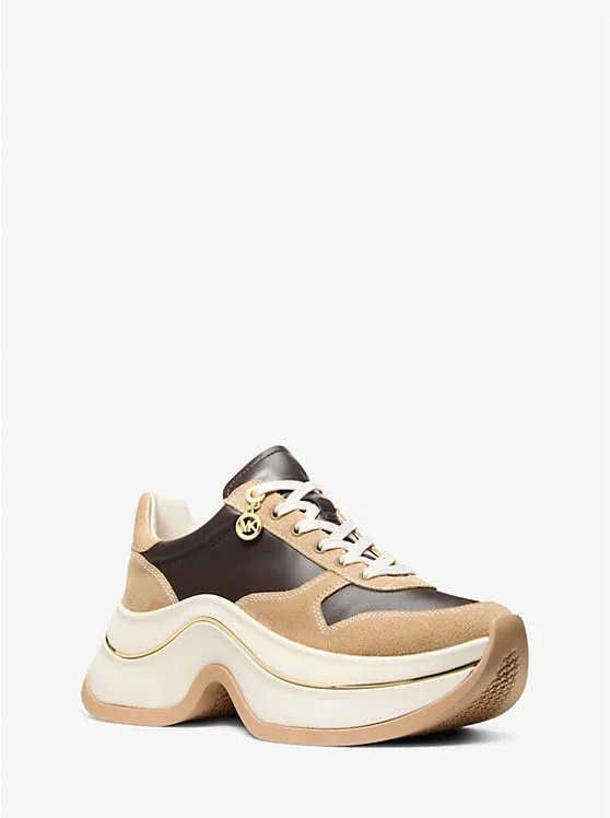 Arla Leather and Suede Trainer
