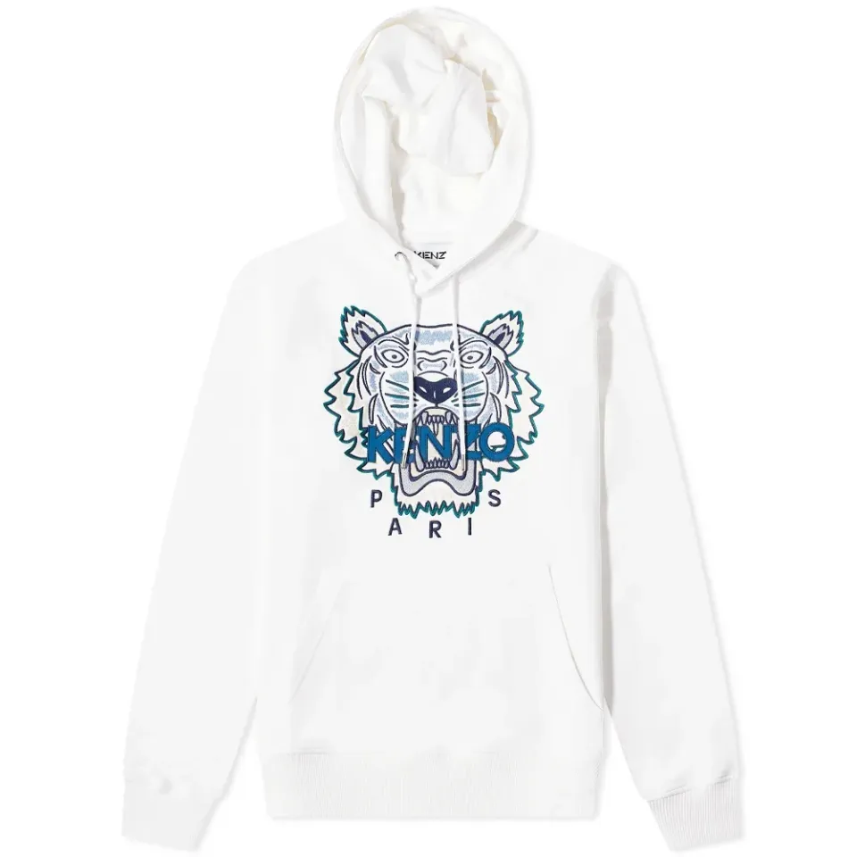 Embroidered Tiger Popover Hoodie