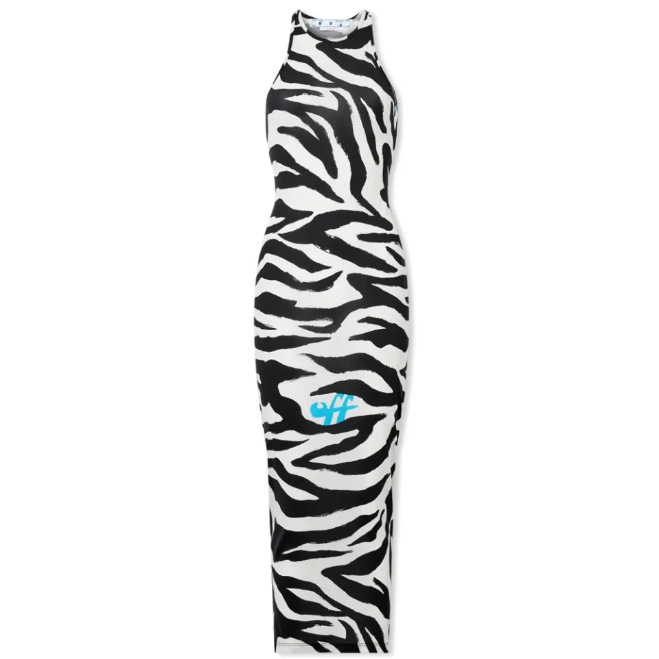 Zebra Print Bodycon Midi Dress