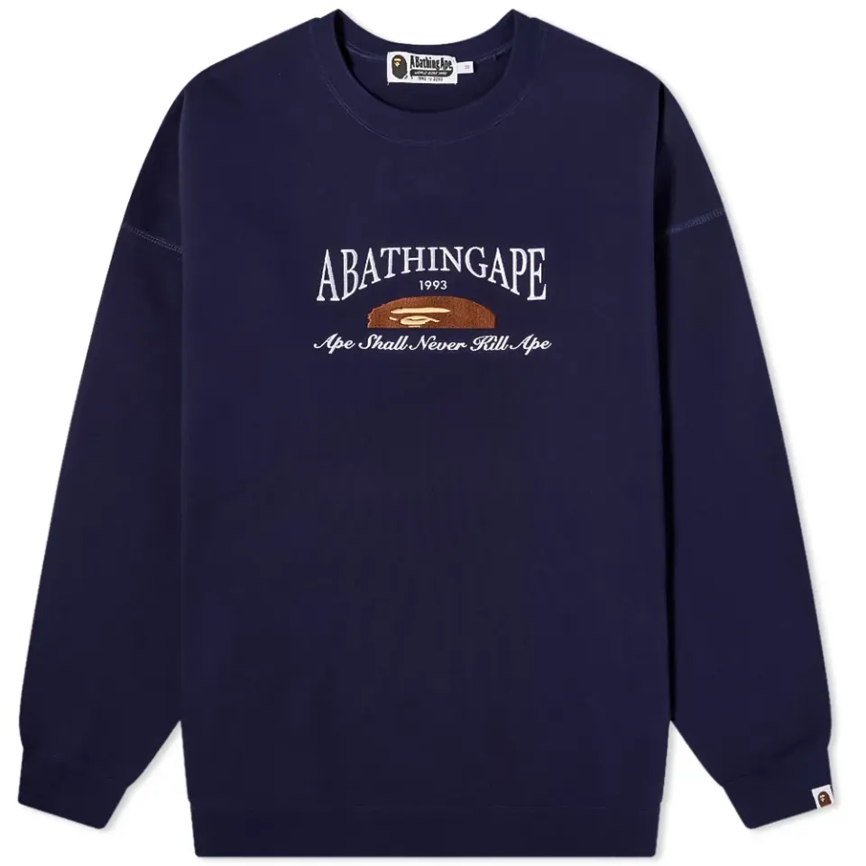 Embroidery Oversized Crew Sweat