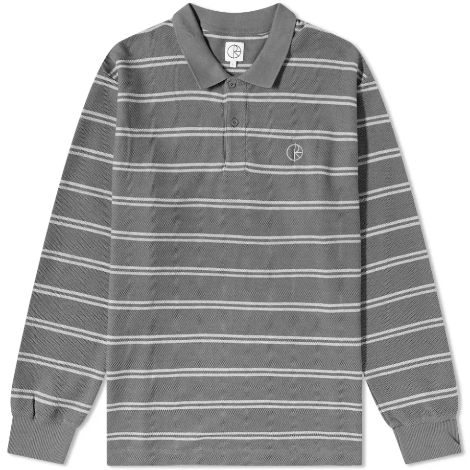 Polar Skate Co. Long Sleeve Stripe Polo