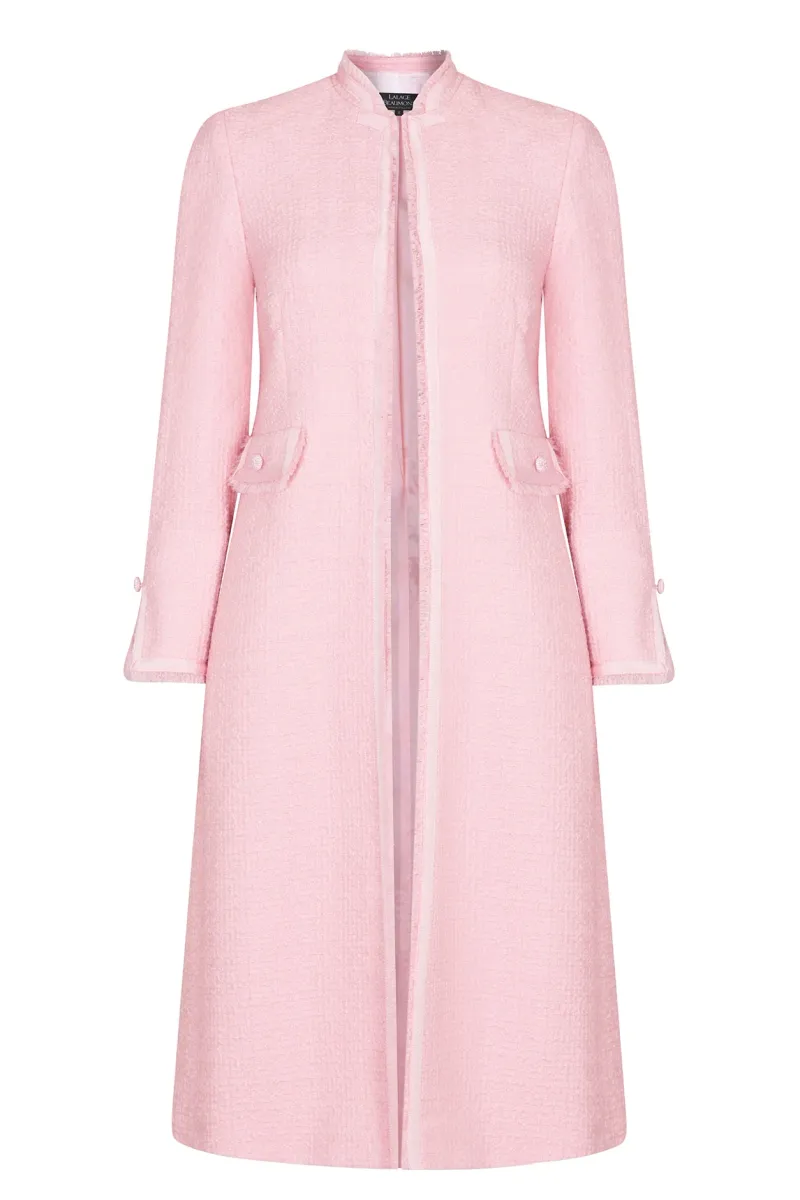 Claire Coat in Ballet Pink Tweed