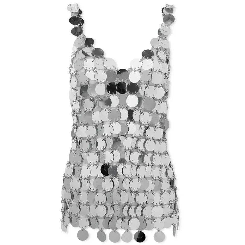 Metal & Sequin Party Vest Top