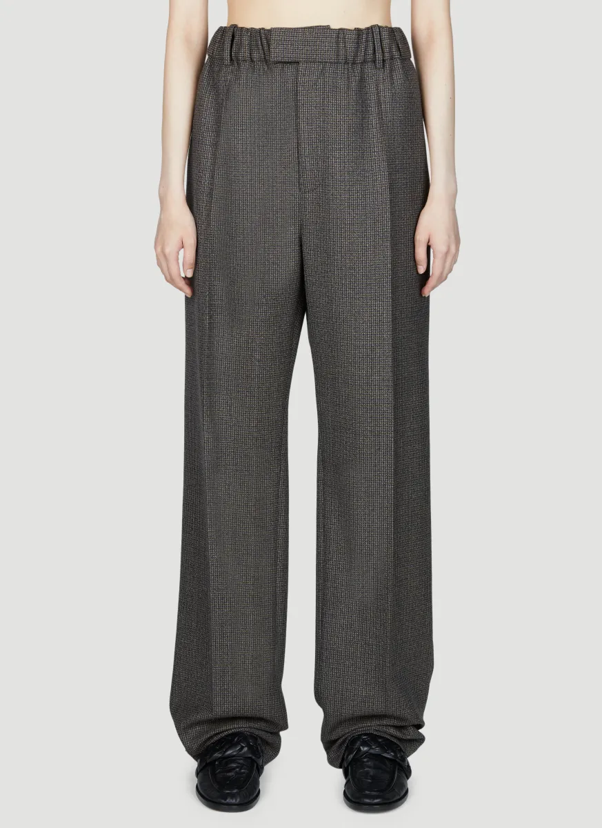 Houndstooth Wool Pants