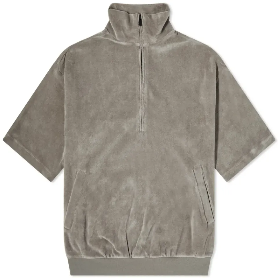 Women's Velour Zip Mock Neck