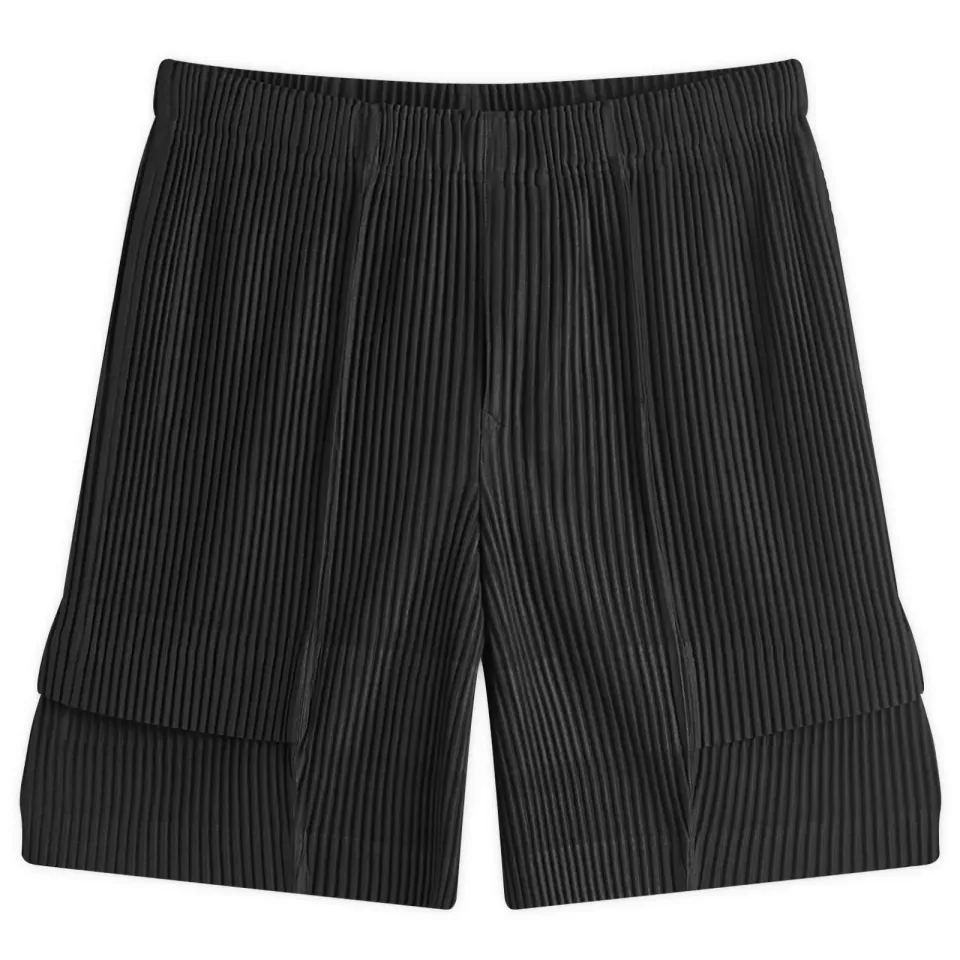 Pleated Cargo Shorts