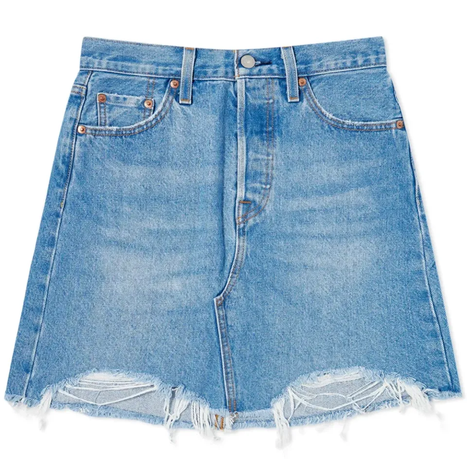 High Rise Denim Skirt