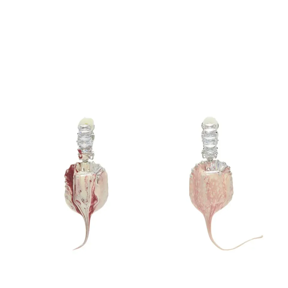 Crystal Drip Clip Earings