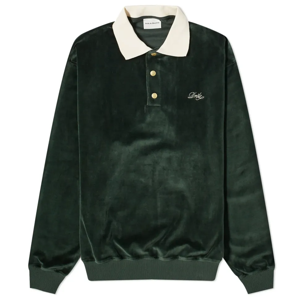 Presented by END. Embroidered Velvet Fleece Polo