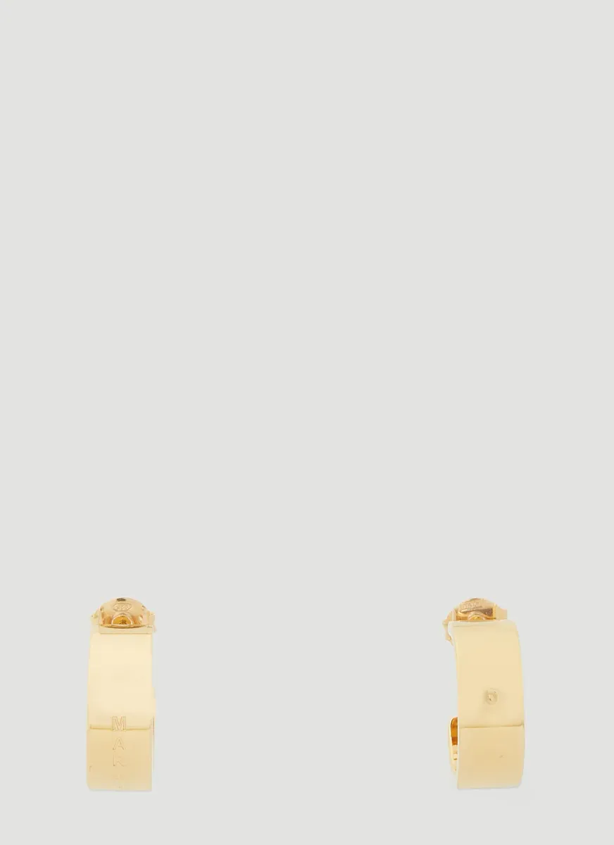 Numerical Logo Engraving Hoop Earrings