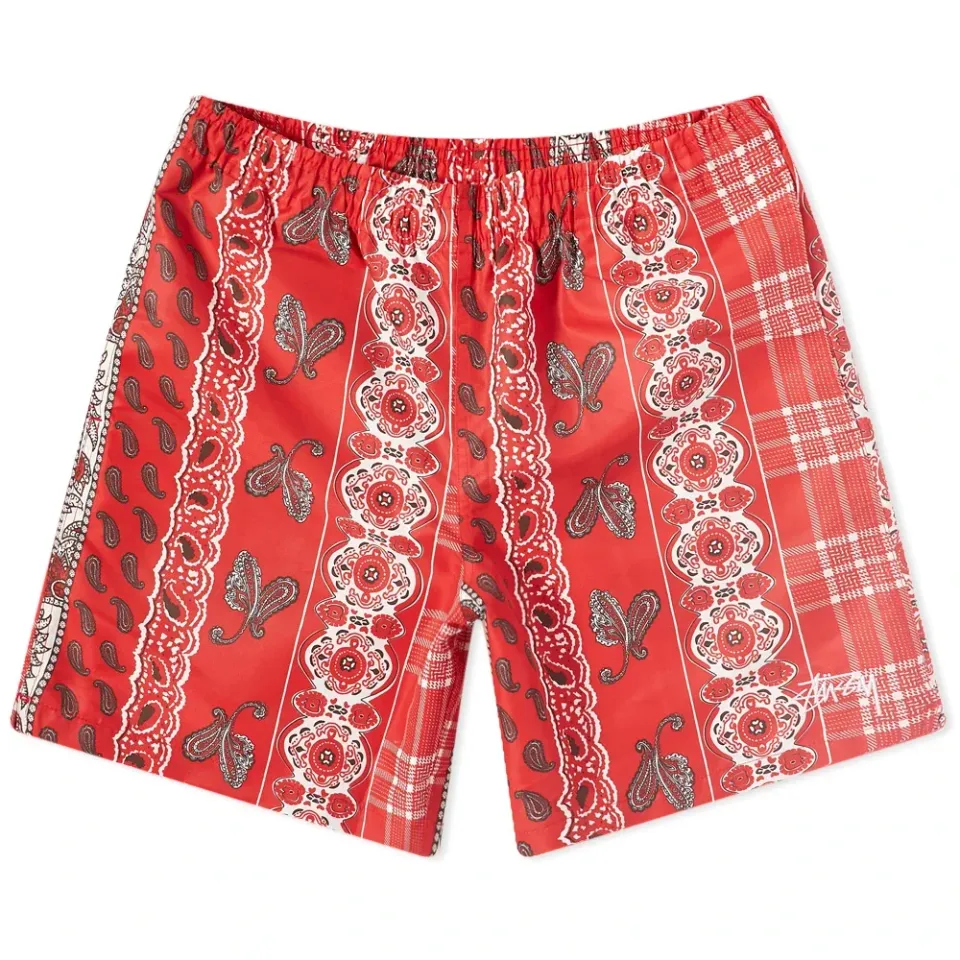 Paisley Plaid Water Short