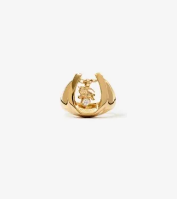 Horseshoe ring in Gold/clear