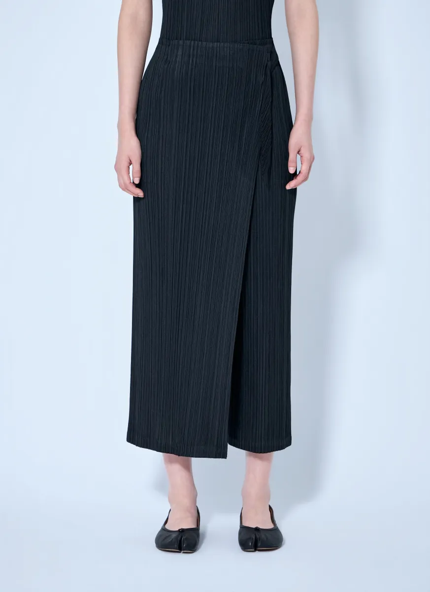 Pleated Wrap Skirt