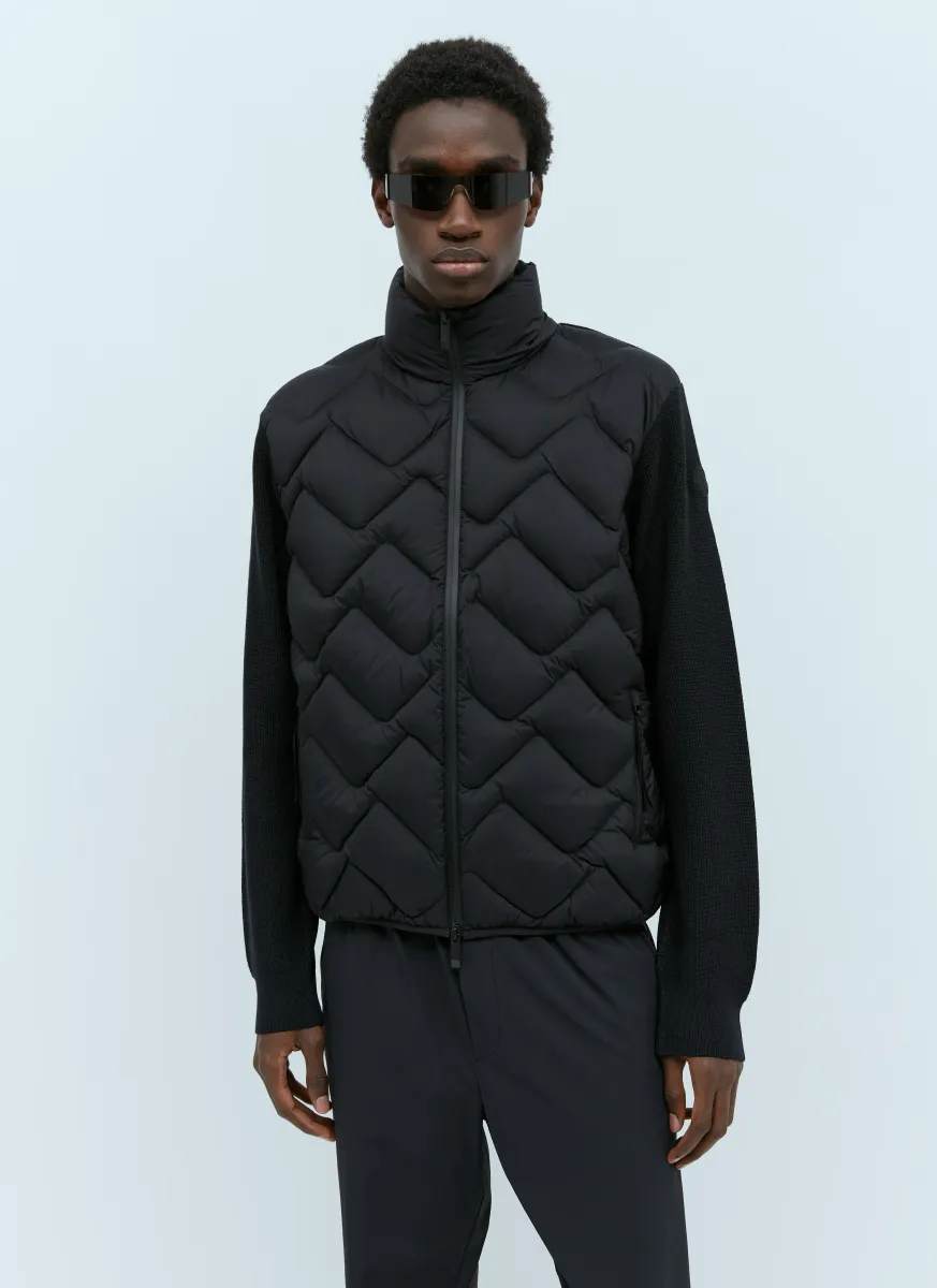 Zip-Up Down Cardigan