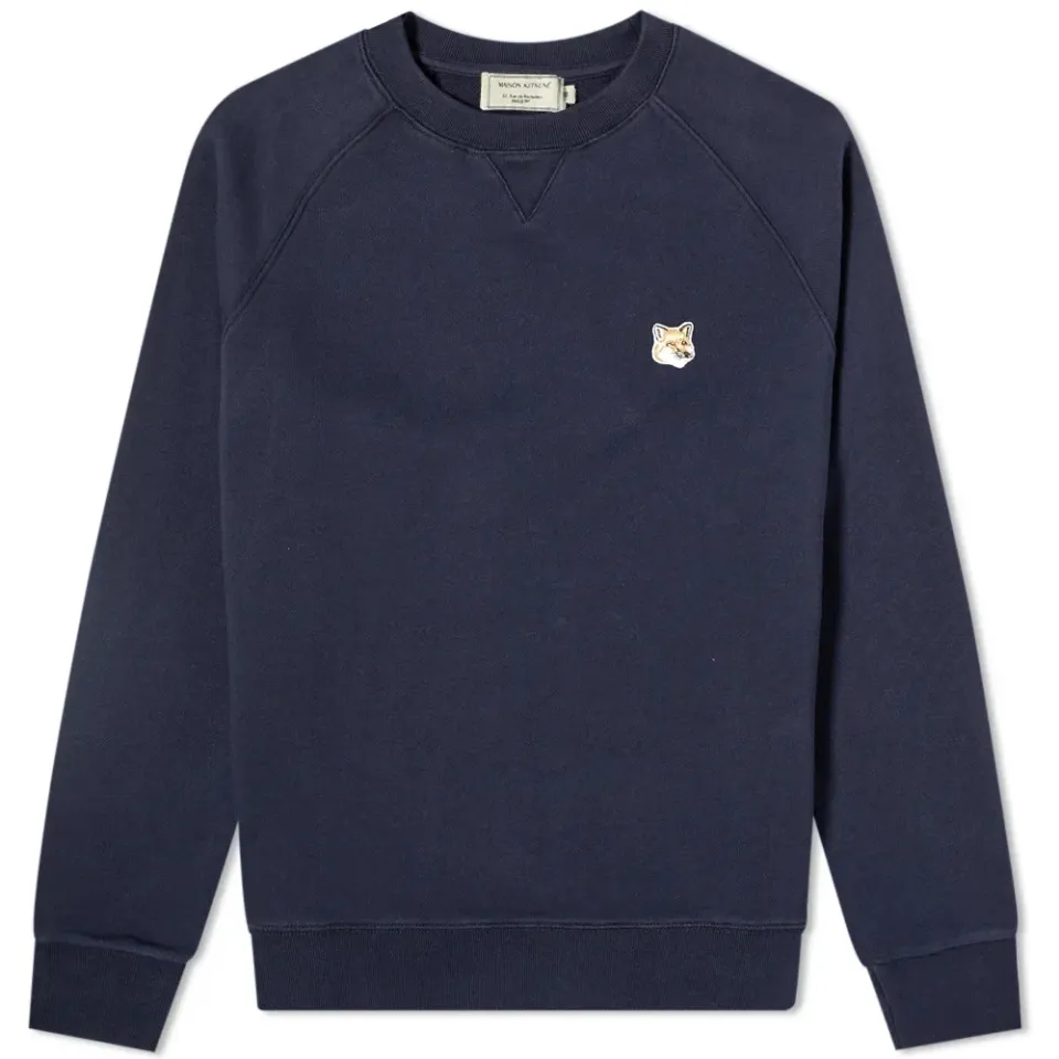 Maison Kitsuné Fox Head Patch Crew Sweat