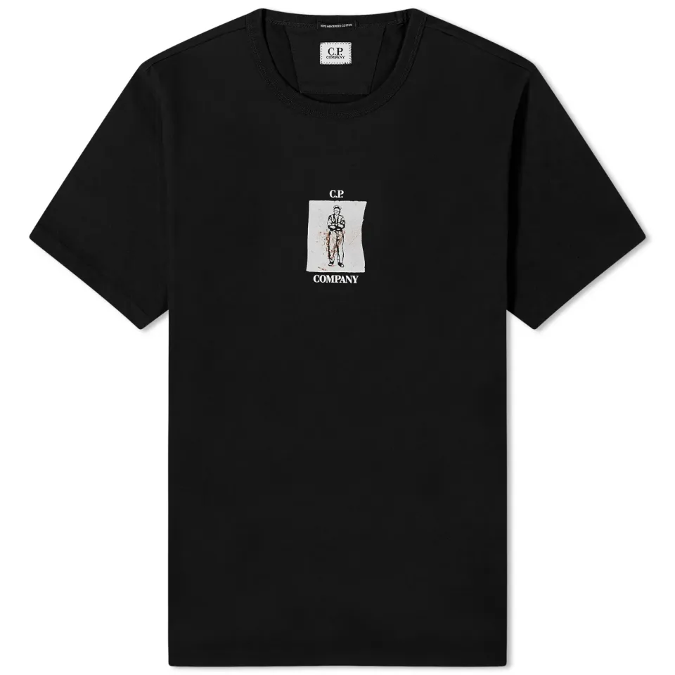 30/2 Mercerized Jersey Twisted Graphic T-Shirt