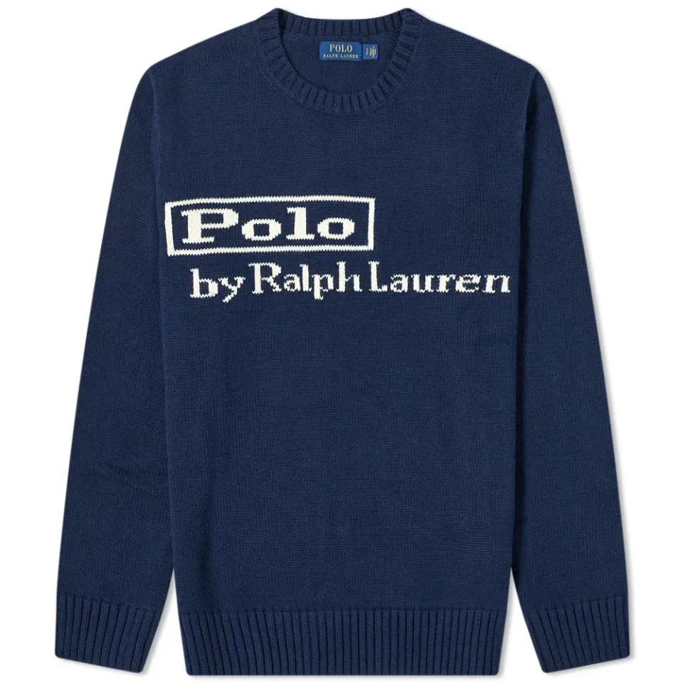 Original Branding Intarsia Crew Knit