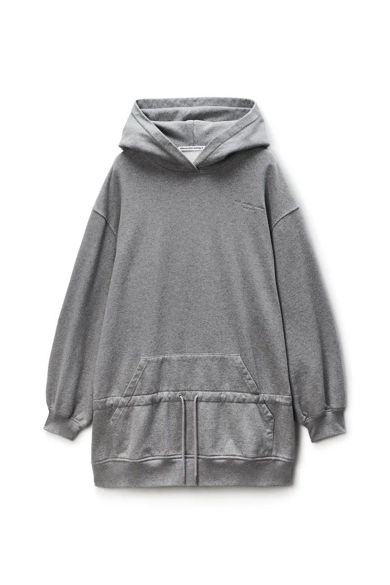 Dropped Waist Hoodie Dress