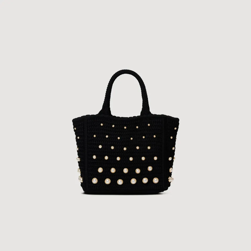 Beaded crochet bag