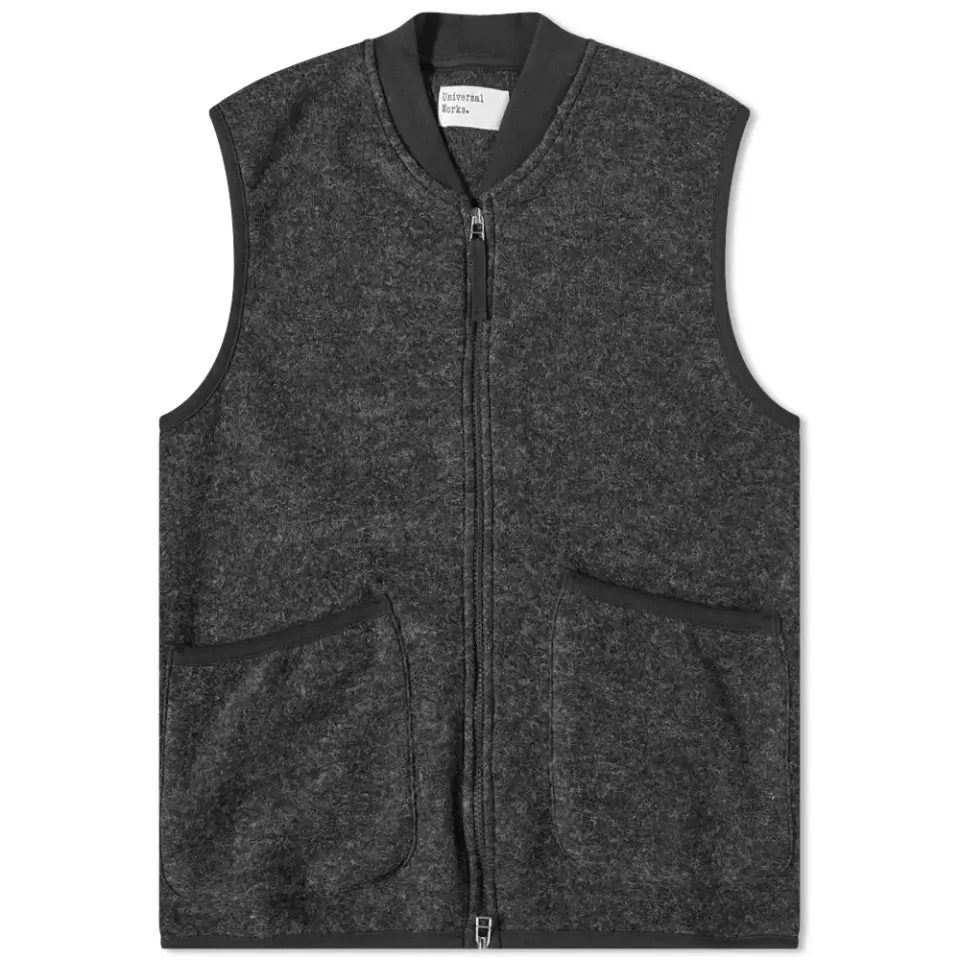 Wool Fleece Zip Waistcoat