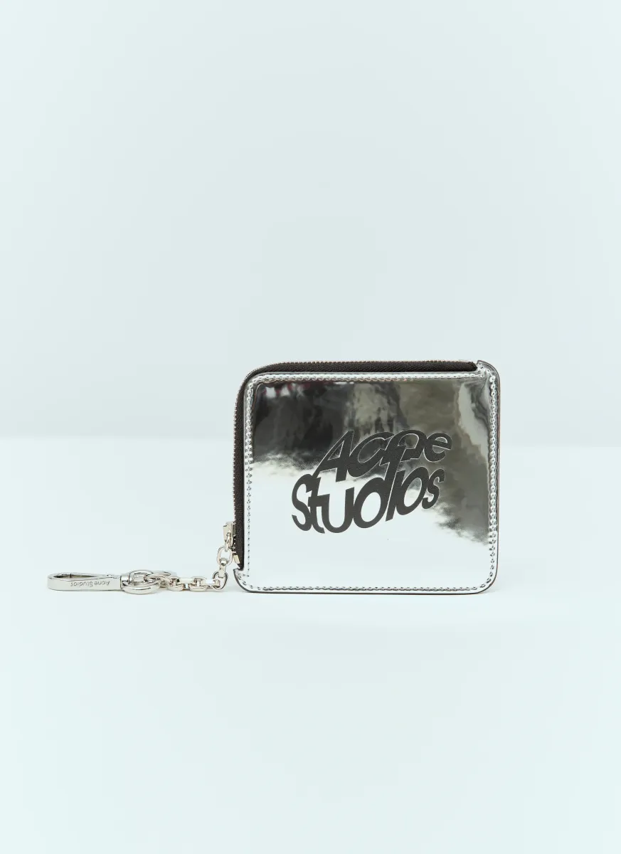 Metallic Logo Print Wallet