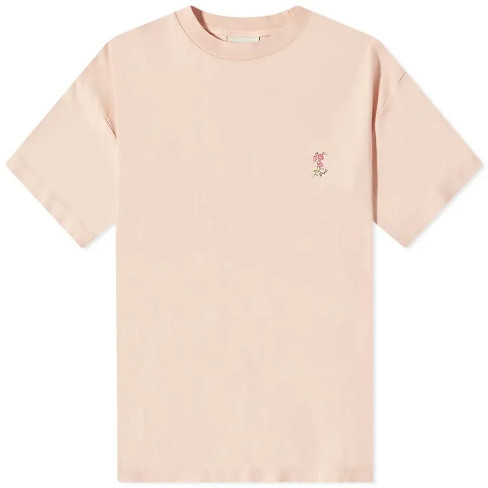 Drôle de Monsieur Embroidered Flower Logo T-Shirt