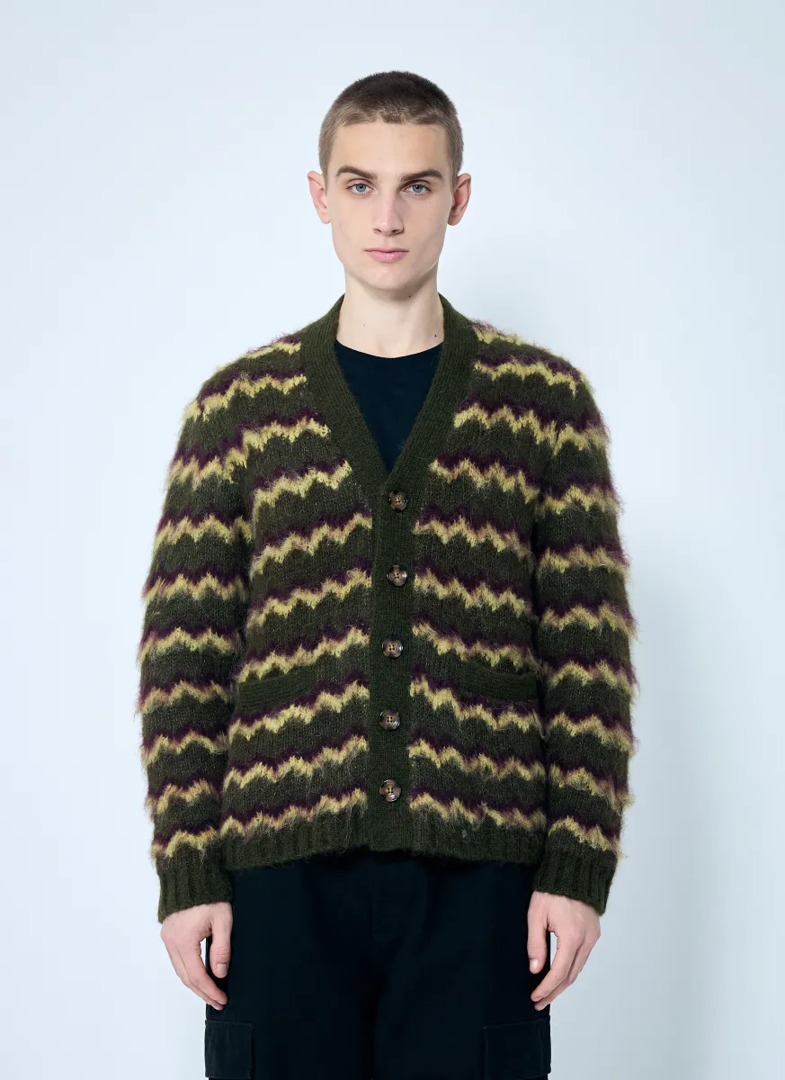 Zig Zag Striped Cardigan