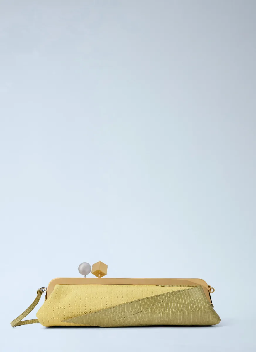 The Salon Maïs Leather Clutch Bag